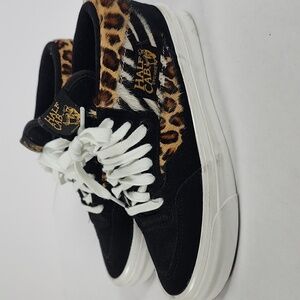 Vans Half Cab 33DX Jungle Clash Leopard Zebra Skate Shoes Women Size 7.5 / Men 6